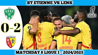 ST ETIENNE VS LENS  02  Matchday 8 Ligue 1  202425 [upl. by Schlessel]