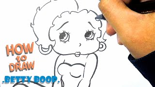 How to Draw Betty Boop  Easy drawing  Drawing for kids [upl. by Scottie]