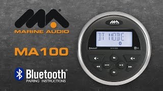 Marine Audio®  MA100 Bluetooth® Pairing Instructions [upl. by Agosto]