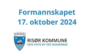 Formannskapet i Risør 17 oktober 2024 [upl. by Nasah340]