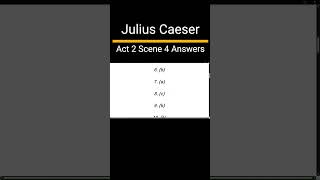 Julius Caesar Act 2 Scene 4 Workbook Answers ICSE  Julius Caesar Question Answers Class 9 shorts [upl. by Bigg]