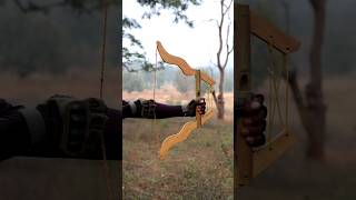 How to make Bamboo Bow And Arrow At Home diy craft youtubeshorts wood bamboo [upl. by Jacquie270]