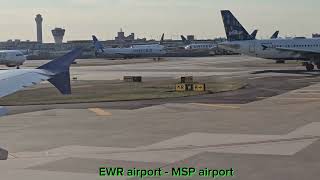 Take off from Newark Intl airport to landing in Minneapolis Intl airport [upl. by Alamac388]