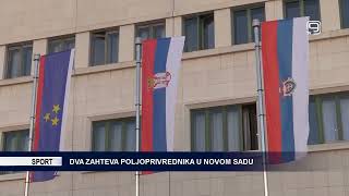 TV KANAL 9 NOVI SAD DVA ZAHTEVA POLJOPRIVREDNIKA U NOVOM SADU [upl. by Recneps399]