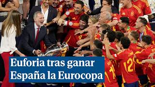 España gana la Eurocopa euforia tras el pitido final del partido contra Inglaterra [upl. by Julide]