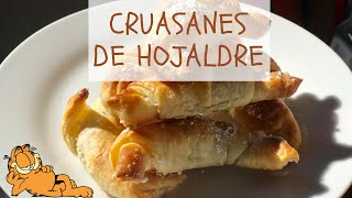 Cruasanes de Hojaldre 🥐 ¡Rellenos de CHOCOLATE [upl. by Yusem]