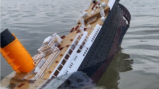 Titanic Model Sinks on the Lake [upl. by Burget]