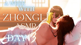 DAY 3 A Week With Zhongli  Its Raining So Lets Stay In For a Bit M4A Genshin Impact ASMR [upl. by Ynavoeg]