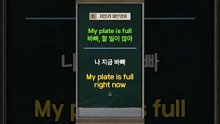 My plate is full 패턴영어 [upl. by Elohc45]