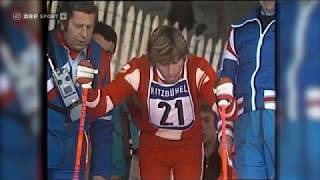 Alpine ski 1974 WC Kitzbuhel Hansi Hinterseer Slalom [upl. by Vachel]