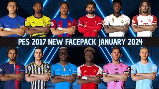 PES 2017  New Update For Facepack January 2024 For All Patches   Download amp Install [upl. by Dranal]