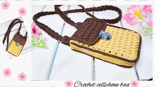 Different styles the latest crochet cellphone bags  tas rajut hp [upl. by Dj]