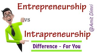 Difference between Entrepreneur Entrepreneurship and Intrapreneur Intrapreneurship soldu bcom [upl. by Ellehcyt]