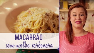 Macarrão molho carbonara fácil [upl. by Aronas]