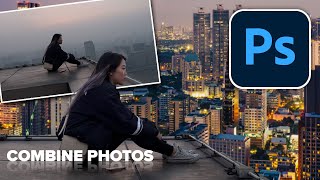 how to combine and blend photos in Photoshop [upl. by Ecinom]