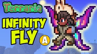 Terraria how to INFINITY FLY with ANY WINGS [upl. by Aerdnahc]