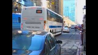 2015 Prevost X345 Commuter Coach 2500 on the X22 departing 42 Street Madison Ave [upl. by Nannah264]