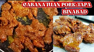 PANG NEGOSYO RECIPE BINABAD CABANATUAN PORK TAPA [upl. by Llehsam]