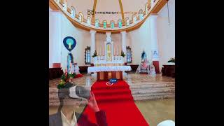 Visite virtuelle à 360° de la cathédrale de Saint Pierre avec Casque VR  Vip Studio 360 Antilles [upl. by Solange]