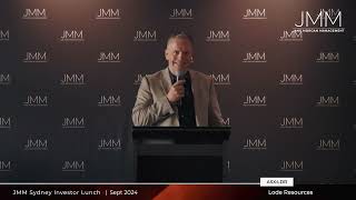 Lode Resources ASXLDR Sydney Investor Lunch  11 September 2024 [upl. by Olia240]