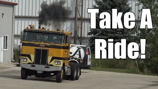 Driving Peterbilt 352 Cabover [upl. by Tloc902]