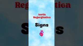 Aortic Regurgitation  Signs aortic regurgitation heart sign [upl. by Ursas817]