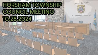 HorshamTownship Council Meeting 102824 [upl. by Yor]