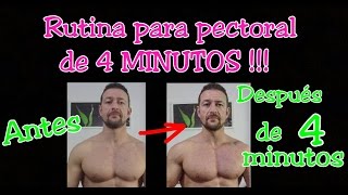 RUTINA PARA PECTORAL DE 4 MINUTOS [upl. by Bainter]