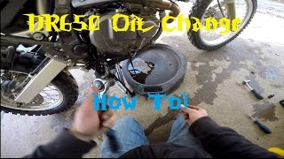 How To 19962016 DR650 Oil Change [upl. by Oluas]