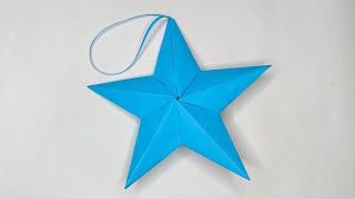 How To Make Paper 3d Stareasy and simple paper star viralvideo papercraft star [upl. by Lennon799]