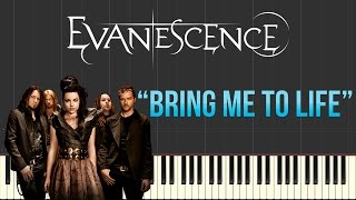 Evanescence  Bring Me To Life Piano Tutorial Synthesia [upl. by Lati763]