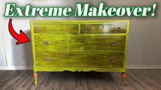 Extreme Furniture Makeover Ugly Dresser Transformed into a Beautiful Dresser [upl. by Dana]