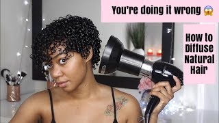 How to Diffuse Natural Hair [upl. by Marline]