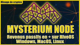 MYST NODE REVENUS PASSIFS sur HiveOS Windows Linux participe au web3 en partageant ta CO via VPN [upl. by Girish481]