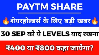 Paytm Share News Today 🟢 paytm share latest news ✅ paytm share 30 sep Target [upl. by Krute161]