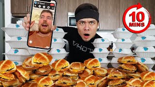 10 Min MrBeast Burger Challenge DESTROYED [upl. by Ymar]