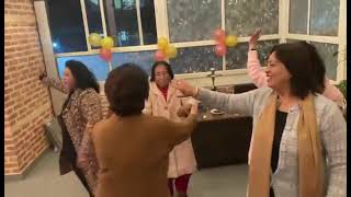 90 years old woman dancing New Year 2024 [upl. by Bessie]