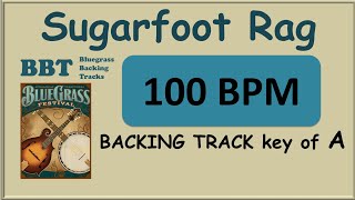 Sugarfoot Rag 100 bpm bluegrass backing track [upl. by Eniroc]