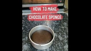 how to make cake sponge by using chocolate premix [upl. by Adlev]