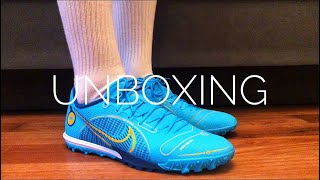 Nike Mercurial Vapor 14 Academy TF Blueprint Unboxing  On Feet [upl. by Maleeny]