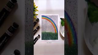 Rainy days⛈️ shortsindia ytshorts theartfeed trending artshorts rainydaypainting watercolor [upl. by Eillac565]