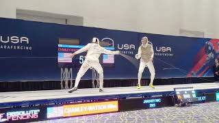 2023 Louisville NAC Div I Mens Foil CHAMLEYWATSON Miles C amp MASSIALAS Alexander C 4k [upl. by Bryanty]