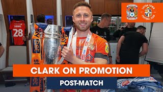 Post Match  Clark on getting promotion to the Premier League [upl. by Figge]