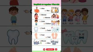 🔤 English Irregular Plurals  Learn English  shorts [upl. by Belldas]