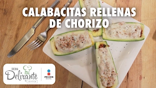 Calabacitas rellenas de chorizo  Cocina Delirante [upl. by Kissner]