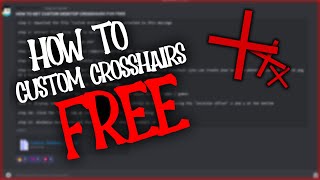 HOW TO GET CUSTOM CROSSHAIR  CROSSHAIR X FOR FREE IN 2024 [upl. by Kyriako81]