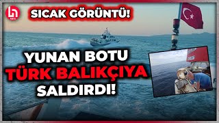 Çanakkale açıklarında avlanan Türk balıkçı teknesine Yunan botundan saldırı [upl. by Aisauqal]