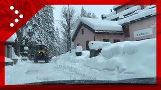 Neve a Madesimo il camera car lungo le strade innevate del paese [upl. by Hintze717]