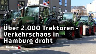 MegaStreik der Landwirte Hamburg droht das Verkehrschaos [upl. by Ney879]