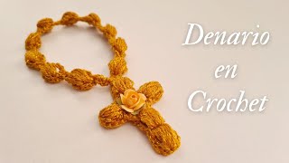 Denario o Decenario tejido en CROCHET  Modelo 2  Recuerdos para ceremonias [upl. by Suzie184]